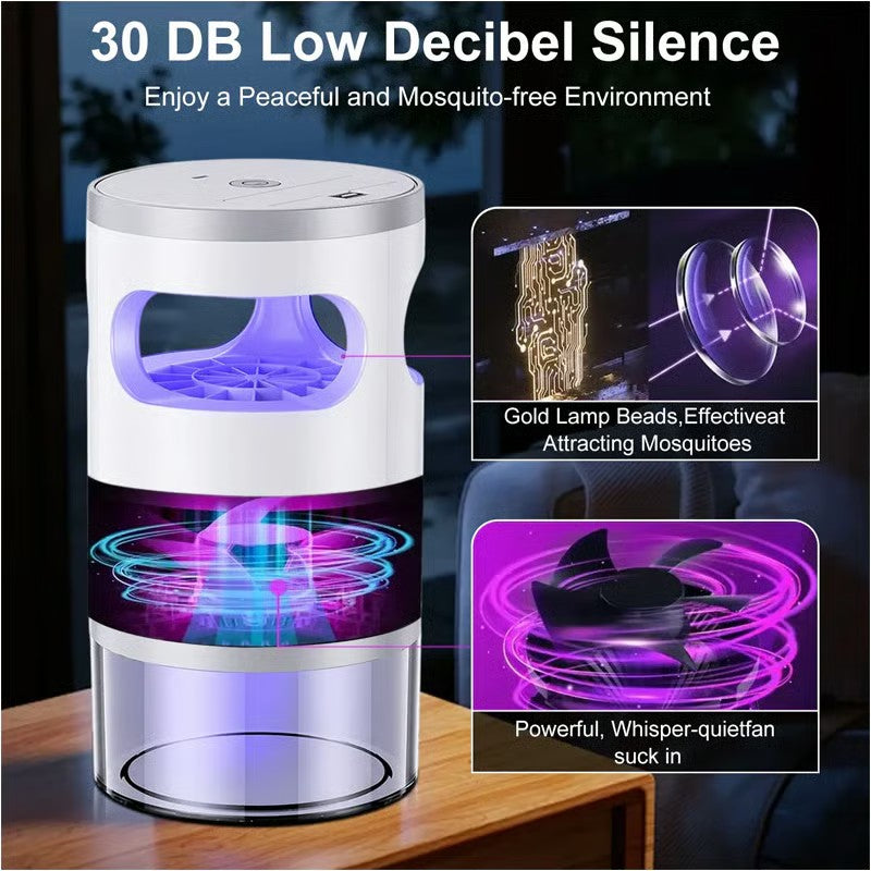 🦟 50% OFF NOW!🔇 Indoor LED Bug Zapper – Bionic UV Light Trap & Night Light – Quiet & Safe for Bedroom – Chemical-Free Mosquito Killer 💡